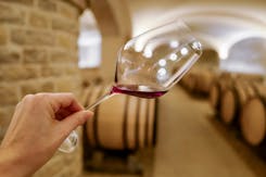 Burgundy red wine